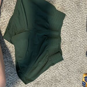 Green Athletic Shorts with Built In Soandex